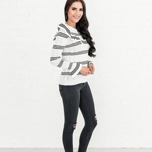 White and Black Sweater